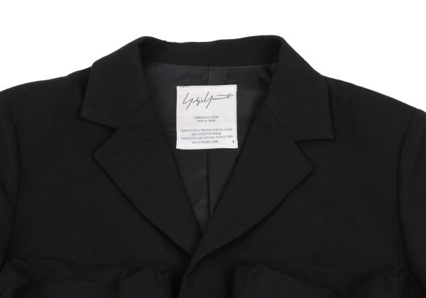Yohji Yamamoto FEMME Wool Gabardine Jacket Black Size 1