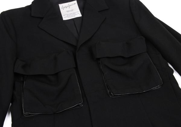 Yohji Yamamoto FEMME Wool Gabardine Jacket Black Size 1