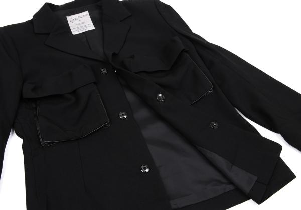 Yohji Yamamoto FEMME Wool Gabardine Jacket Black Size 1