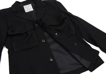 Yohji Yamamoto FEMME Wool Gabardine Jacket Black Size 1