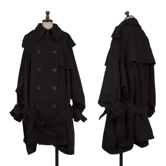 Yohji Yamamoto FEMME 21AW Wool Dolman Coat Black Size 1