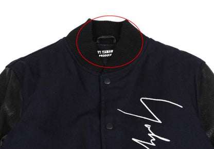 Yohji Yamaoto x NEW ERA x Yohji Yamamoto Wool Leather Navy Black Jacket Size 3
