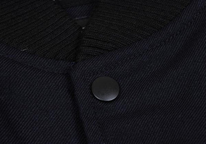 Yohji Yamaoto x NEW ERA x Yohji Yamamoto Wool Leather Navy Black Jacket Size 3