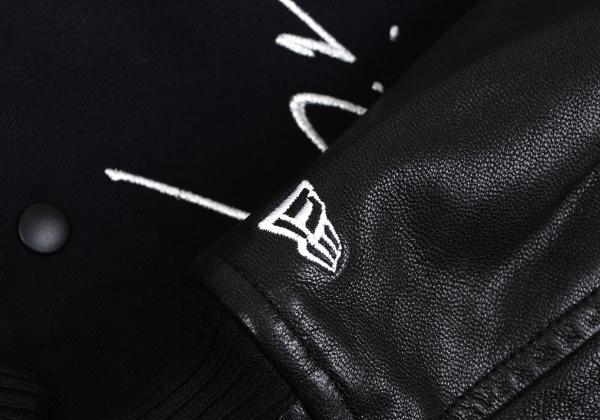 Yohji Yamaoto x NEW ERA x Yohji Yamamoto Wool Leather Navy Black Jacket Size 3