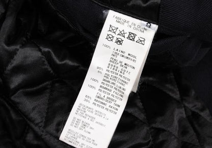 Yohji Yamaoto x NEW ERA x Yohji Yamamoto Wool Leather Navy Black Jacket Size 3