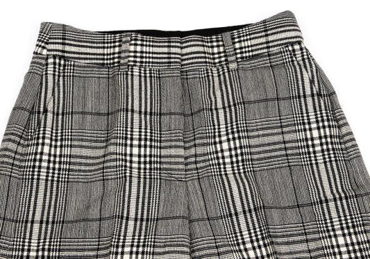Theory luxe Glen Check Wool Cropped Wide Pants Gray Size 38