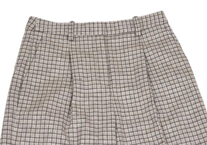 Theory luxe Wool Blend Check Wide Pants Gray Size 38