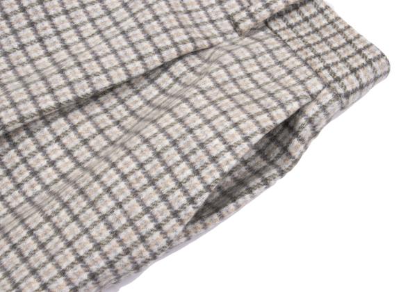 Theory luxe Wool Blend Check Wide Pants Gray Size 38
