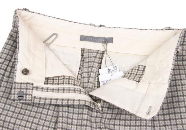 Theory luxe Wool Blend Check Wide Pants Gray Size 38