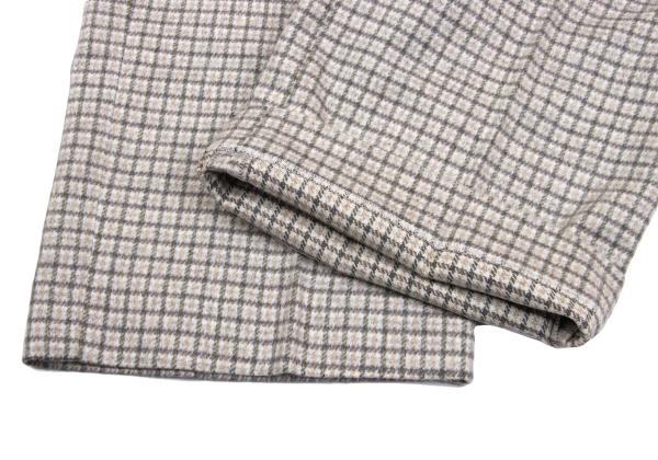 Theory luxe Wool Blend Check Wide Pants Gray Size 38