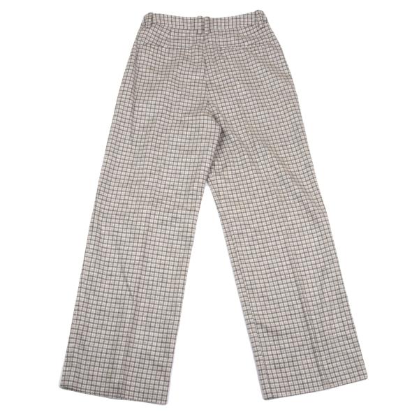 Theory luxe Wool Blend Check Wide Pants Gray Size 38