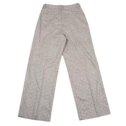Theory luxe Wool Blend Check Wide Pants Gray Size 38