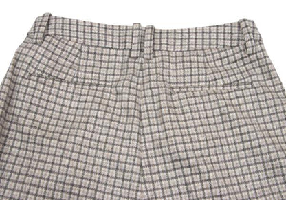 Theory luxe Wool Blend Check Wide Pants Gray Size 38