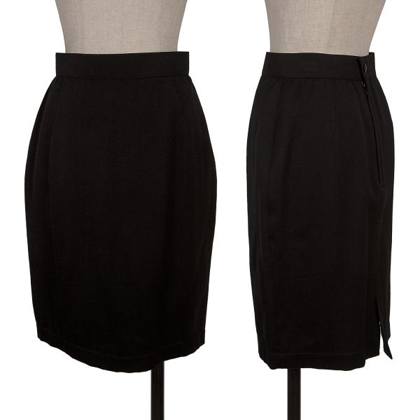 Thierry Mugler Wool A-Line Skirt Black Size 63-90