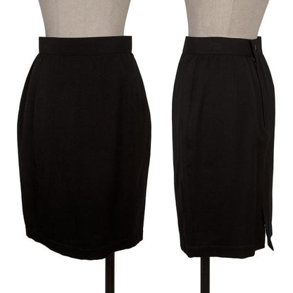 Thierry Mugler Wool A-Line Skirt Black Size 63-90
