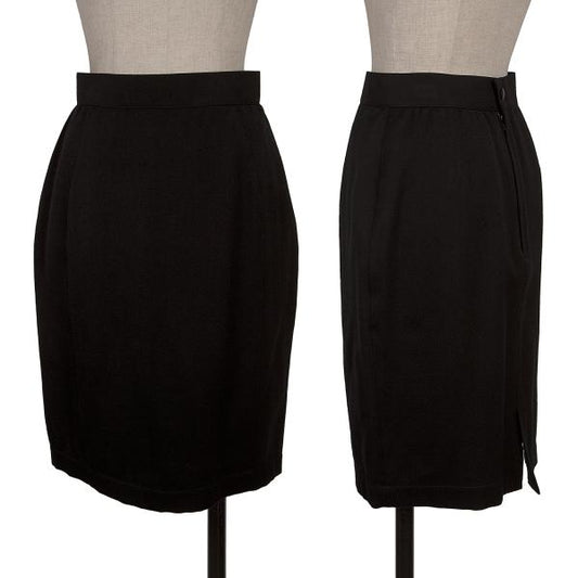 Thierry Mugler Wool A-Line Skirt Black Size 63-90
