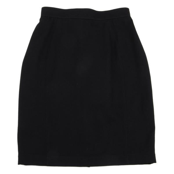 Thierry Mugler Wool A-Line Skirt Black Size 63-90