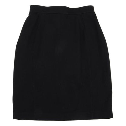 Thierry Mugler Wool A-Line Skirt Black Size 63-90