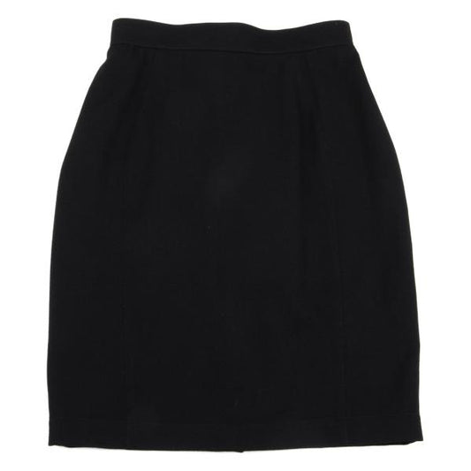 Thierry Mugler Wool A-Line Skirt Black Size 63-90
