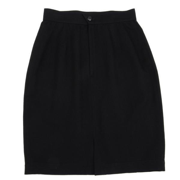 Thierry Mugler Wool A-Line Skirt Black Size 63-90