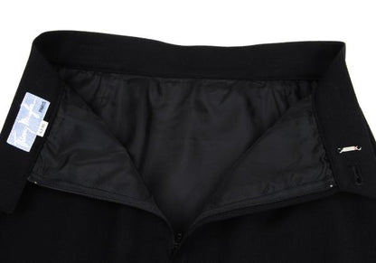 Thierry Mugler Wool A-Line Skirt Black Size 63-90