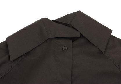 ISSEY MIYAKE 24SS Stretch Back Button Blouse Gray Size 2