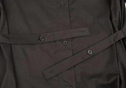 ISSEY MIYAKE 24SS Stretch Back Button Blouse Gray Size 2