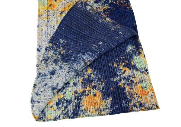PLEATS PLEASE SPLASH 22AW Print Sleeveless Dress Navy Size 3