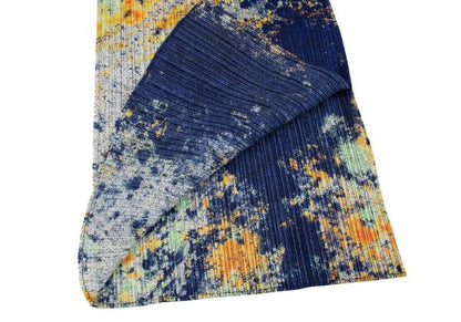 PLEATS PLEASE SPLASH 22AW Print Sleeveless Dress Navy Size 3