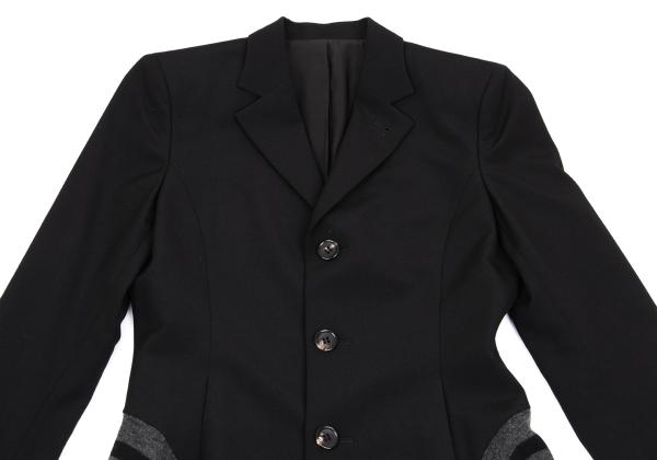 Jean Paul GAULTIER FEMME Wool Knit Line Jacket Black Size 40