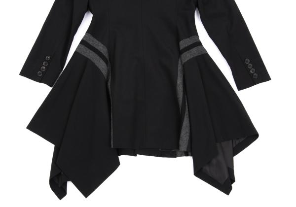 Jean Paul GAULTIER FEMME Wool Knit Line Jacket Black Size 40