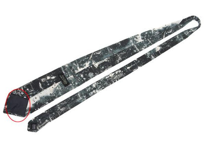 Jean Paul GAULTIER HOMME Black Graphic Print Silk Tie