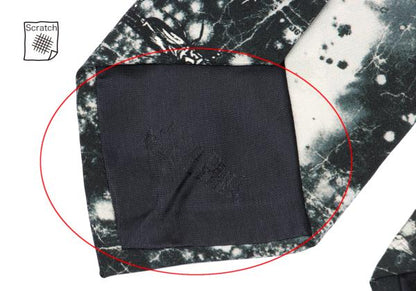 Jean Paul GAULTIER HOMME Black Graphic Print Silk Tie