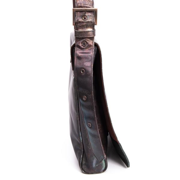Jean Paul GAULTIER V PVC Cyber Green Brown Shoulder Bag