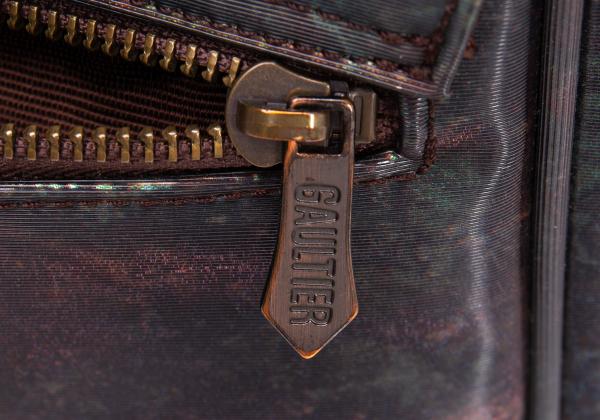 Jean Paul GAULTIER V PVC Cyber Green Brown Shoulder Bag