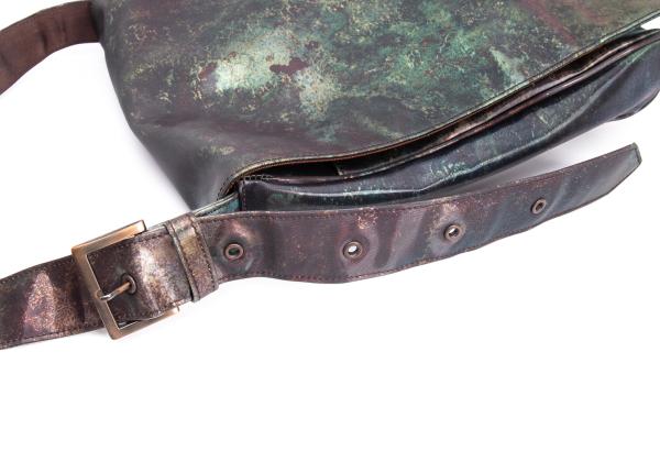 Jean Paul GAULTIER V PVC Cyber Green Brown Shoulder Bag