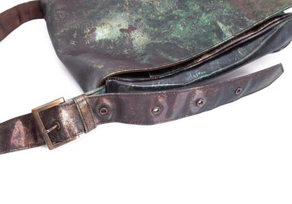 Jean Paul GAULTIER V PVC Cyber Green Brown Shoulder Bag