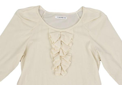 VIVIENNETAM Front Frill Sleeve Blouse