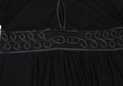 VIVIENNETAM Front Mesh Long Sleeve Tee Black