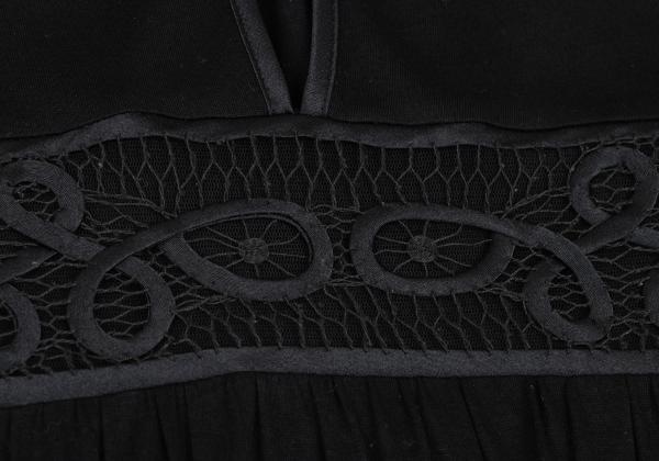 VIVIENNETAM Front Mesh Long Sleeve Tee Black