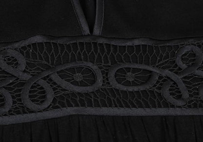 VIVIENNETAM Front Mesh Long Sleeve Tee Black