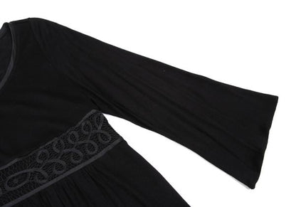 VIVIENNETAM Front Mesh Long Sleeve Tee Black