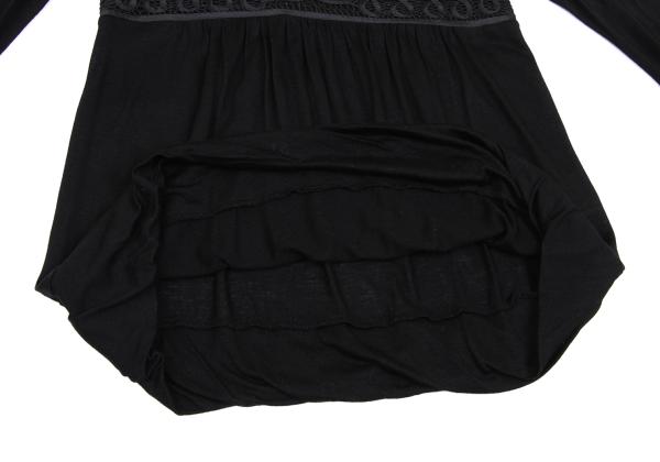 VIVIENNETAM Front Mesh Long Sleeve Tee Black