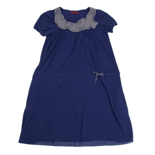 VIVIENNETAM Goldfish Patch Power Tunic Blue Blouse