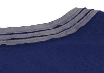 VIVIENNETAM Goldfish Patch Power Tunic Blue Blouse