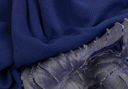 VIVIENNETAM Goldfish Patch Power Tunic Blue Blouse