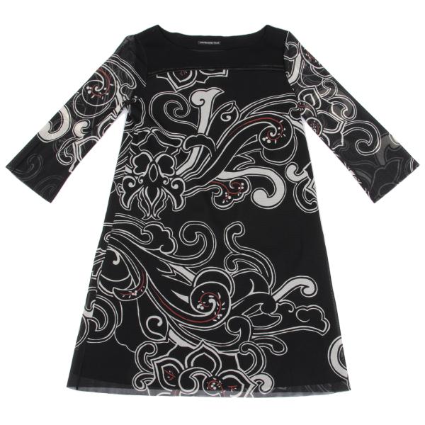 VIVIENNETAM Graphic Print Power Net Blouse