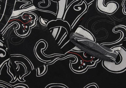 VIVIENNETAM Graphic Print Power Net Blouse