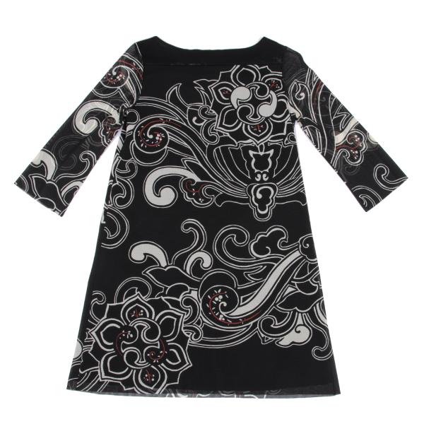 VIVIENNETAM Graphic Print Power Net Blouse