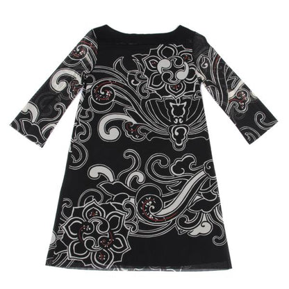 VIVIENNETAM Graphic Print Power Net Blouse